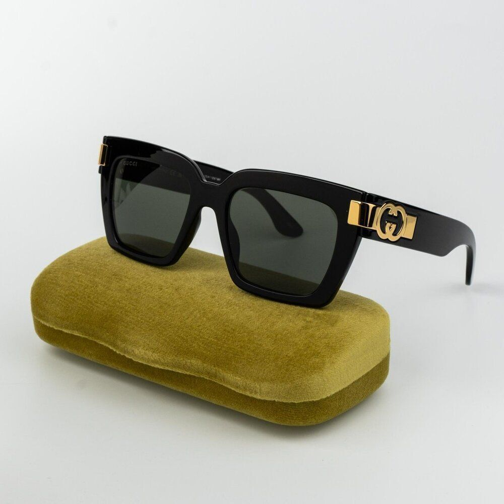 Gucci Men Sunglasses Black Grey Square GG1689S 001 NEW AUTHENTIC